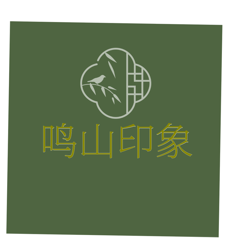 鸟语庭院中国风logo