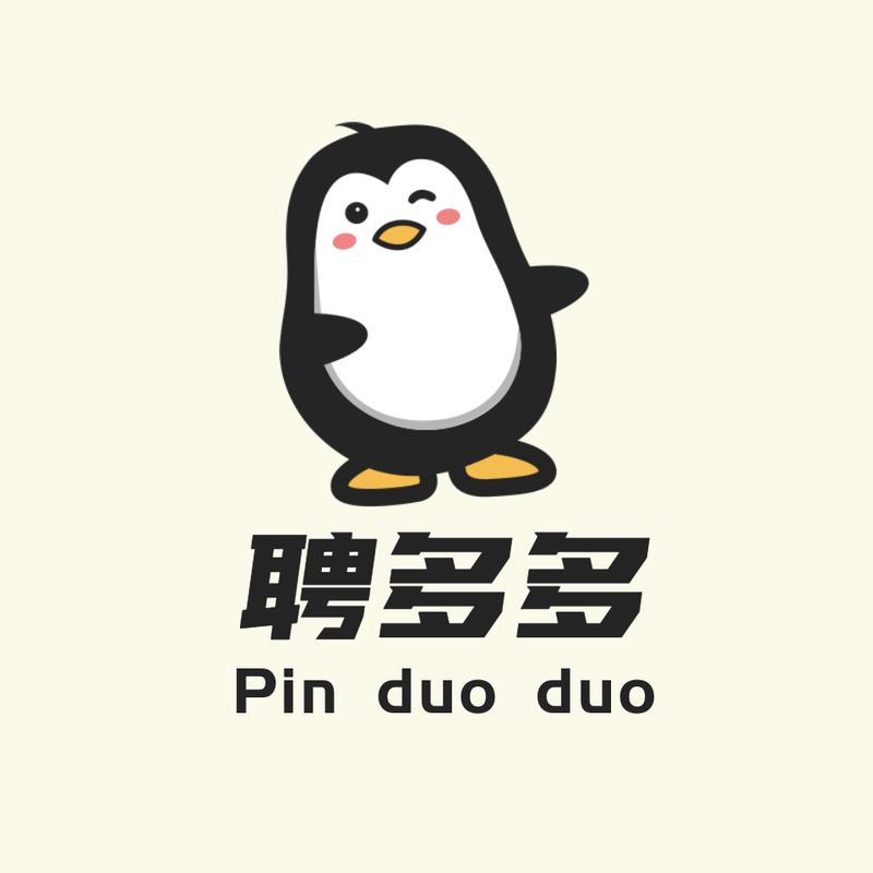 可爱卡通企鹅企业形象logo