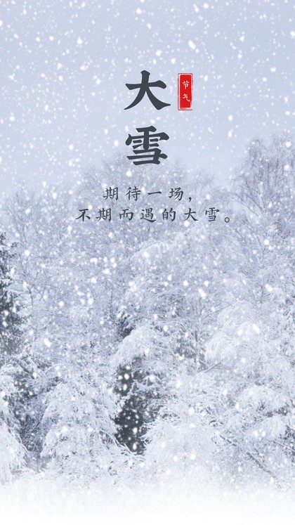 大雪二十四节气，雪花，实景