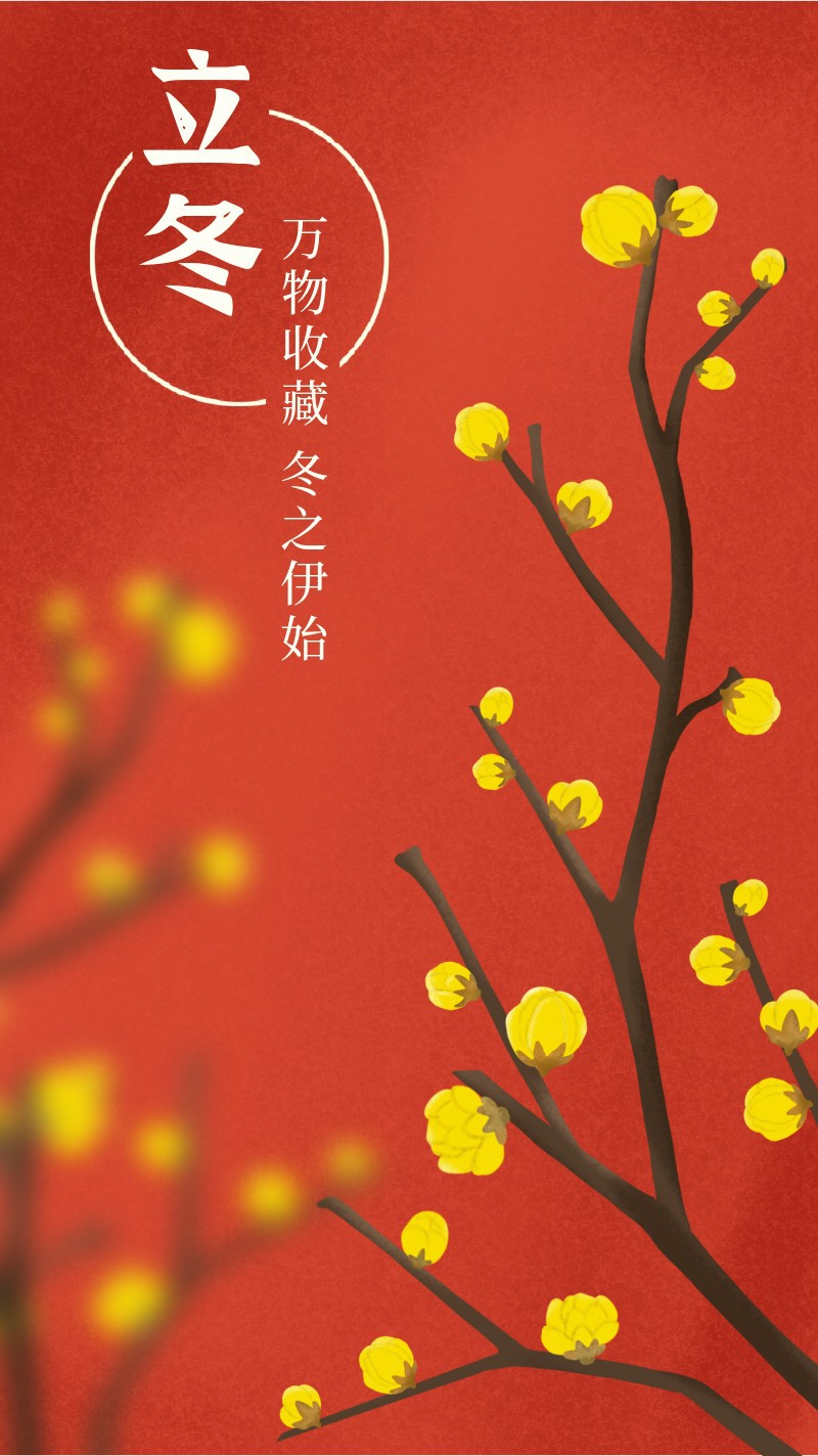 /static/assets/images/default-pic.png 立冬,腊梅,海报