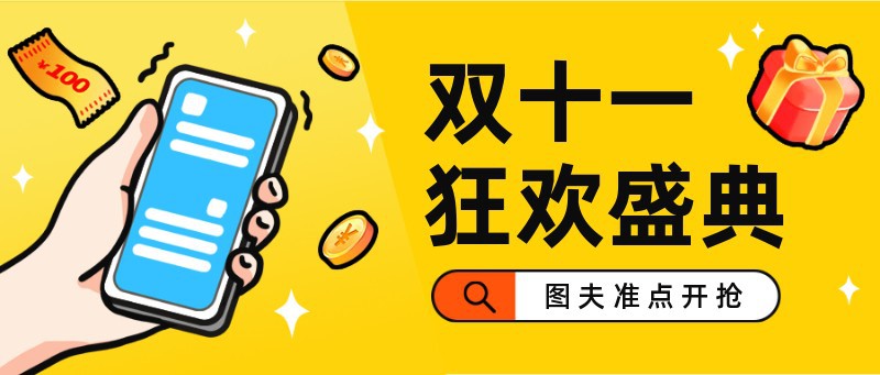 双十一，狂欢，促销，活动，公众号
