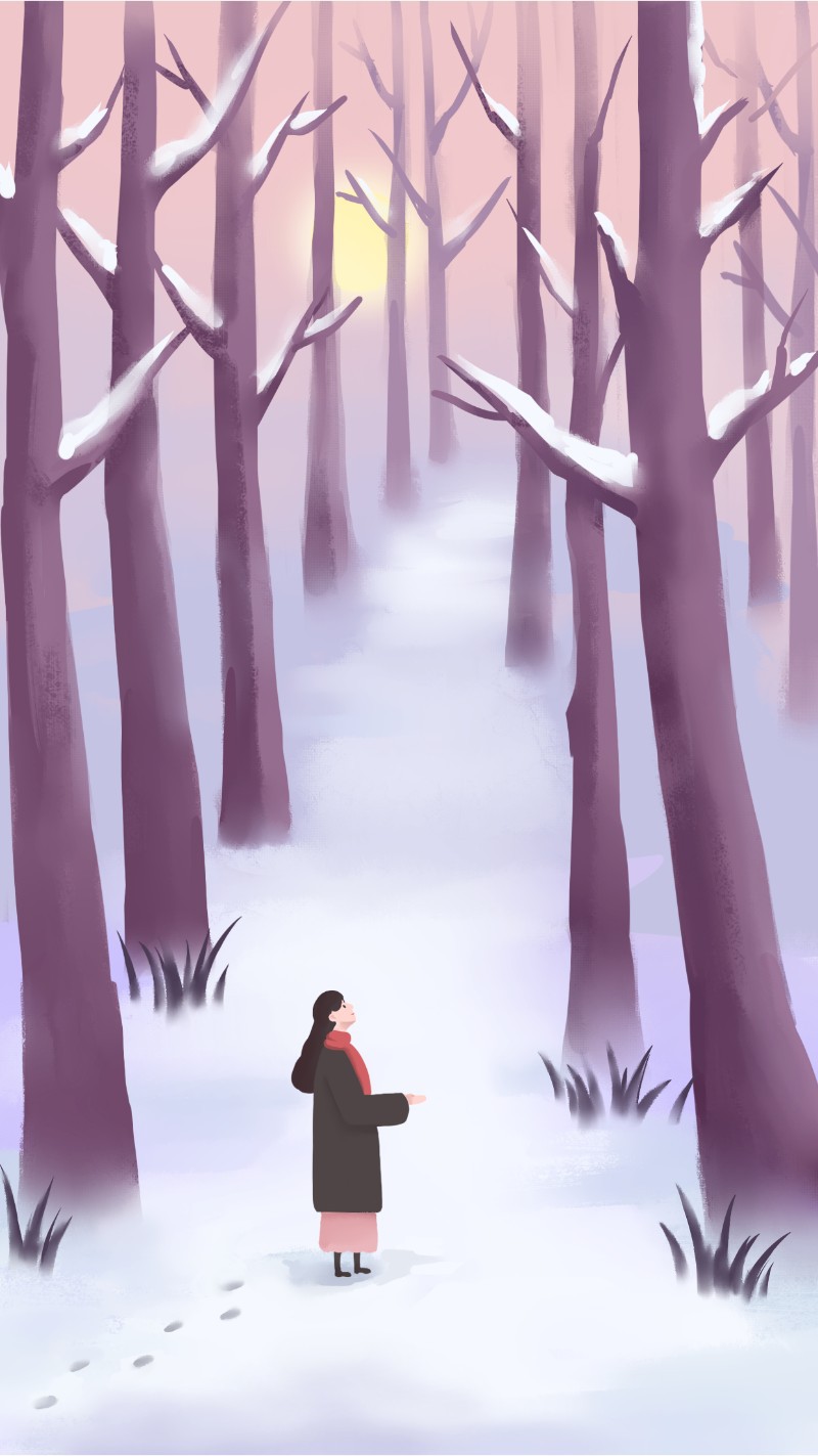 /static/assets/images/default-pic.png 立冬二十四节气紫色唯美插画风海报