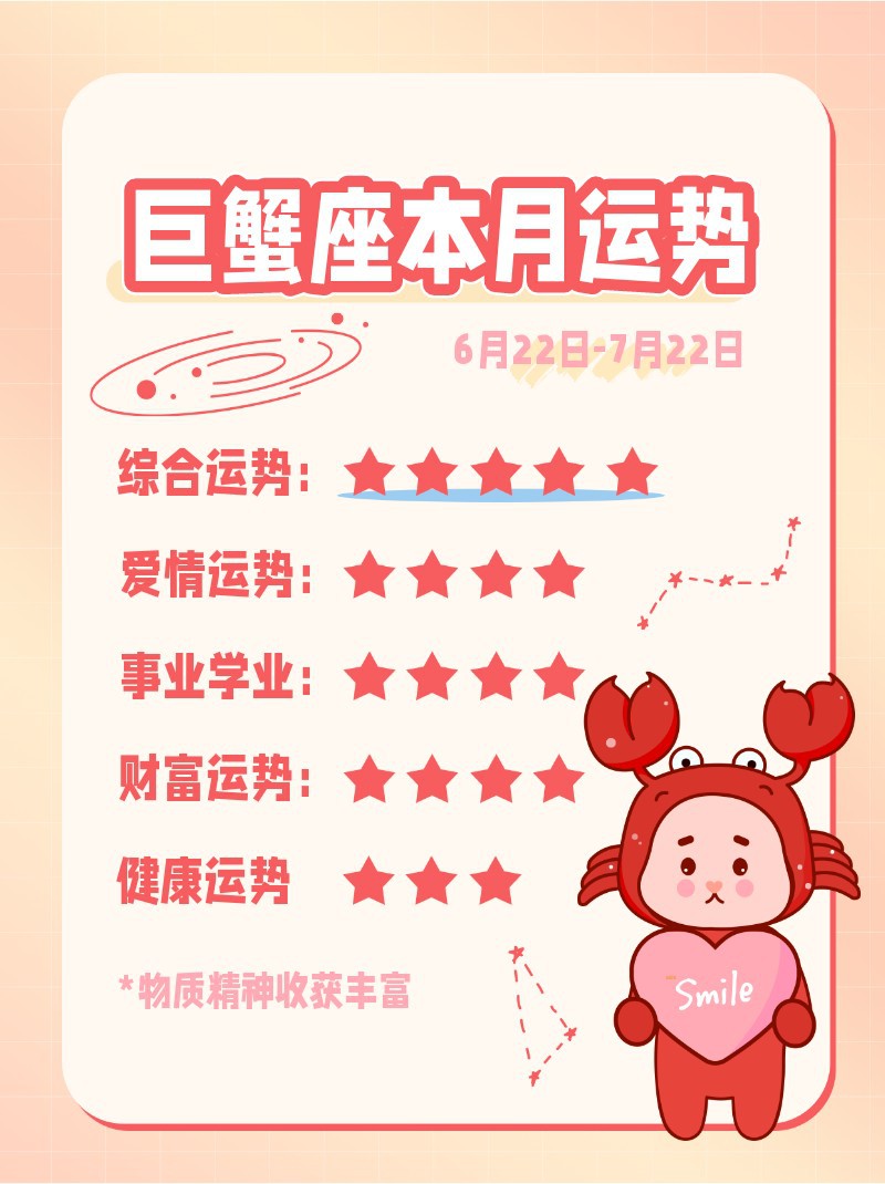 巨蟹座本月运势