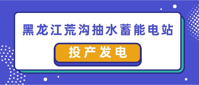 黑龙江荒沟抽水蓄能电站首台机组正式投产发电