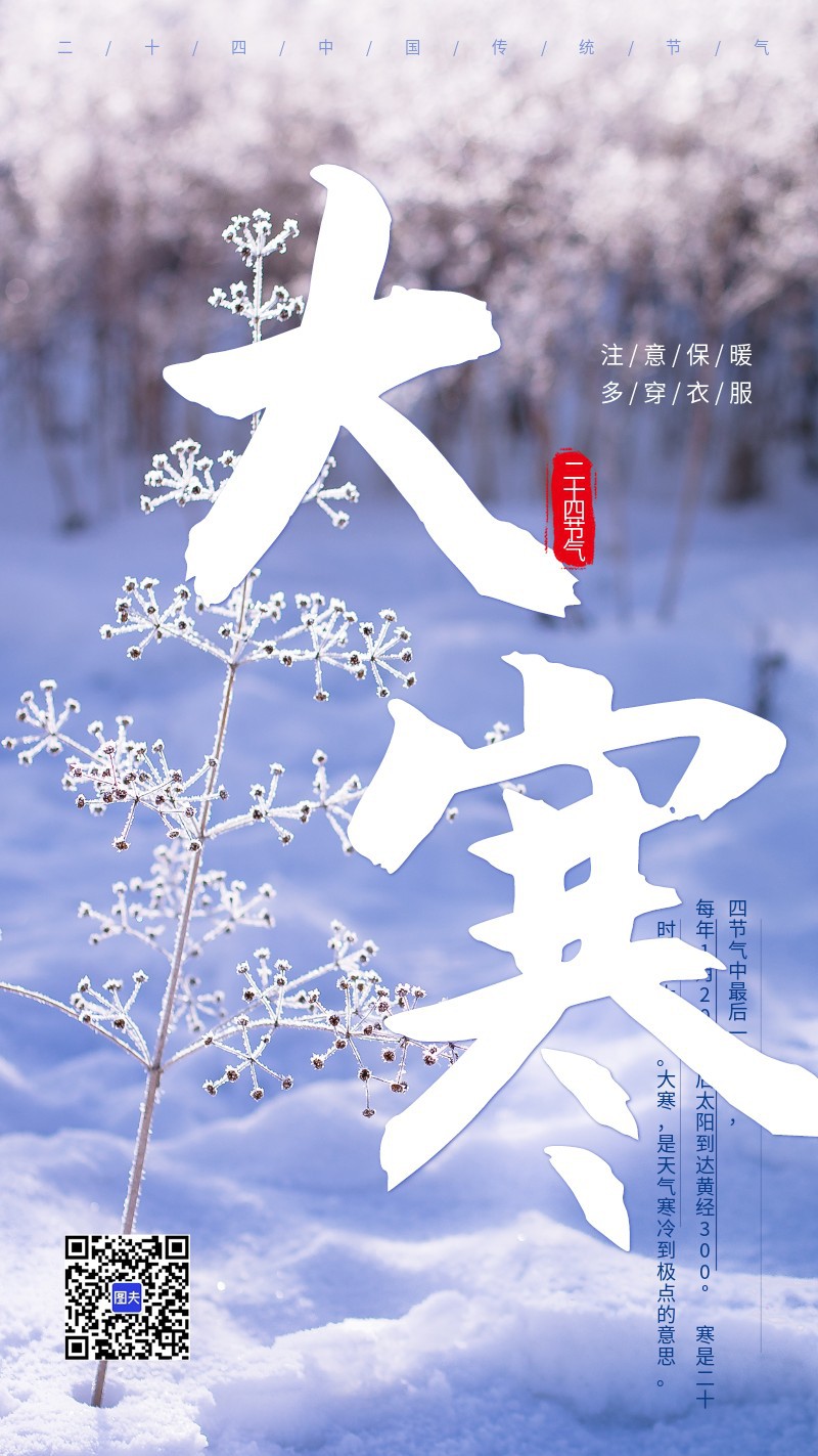 大寒 实景 新年 2022