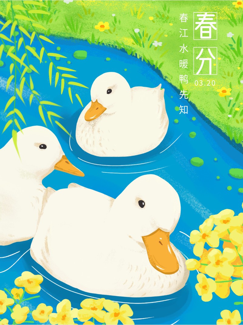 /static/assets/images/default-pic.png 春分,节气,手绘,鸭子,小红书配图