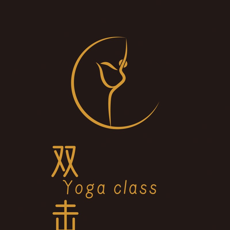 瑜伽舞蹈线性简约风logo