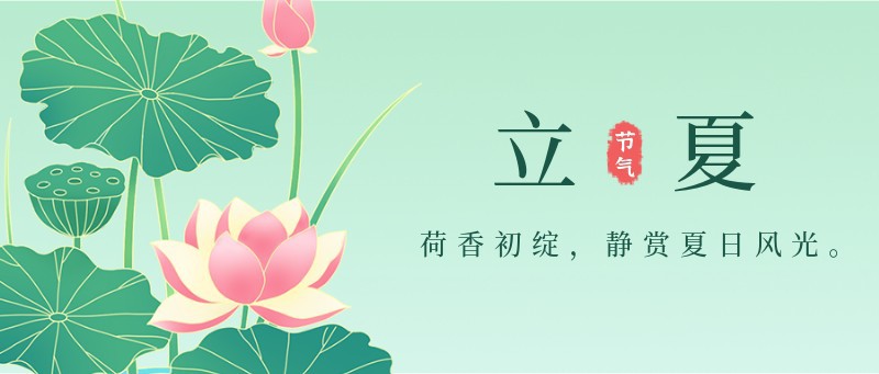 立夏，荷花，公众号封面