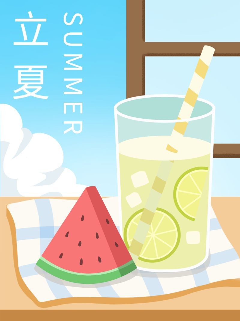 立夏，西瓜，饮品，小红书