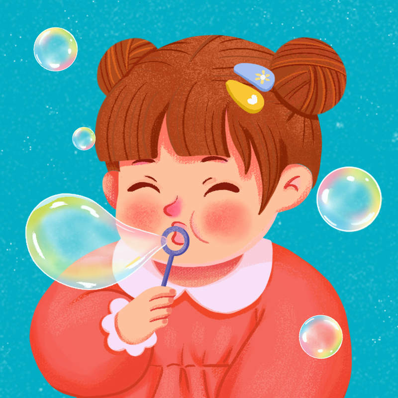 /static/assets/images/default-pic.png 女孩,吹泡泡,可爱,卡通,微信头像