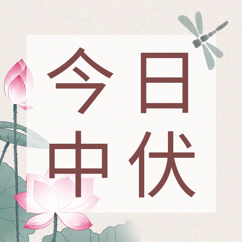 今日中伏，公众号次图