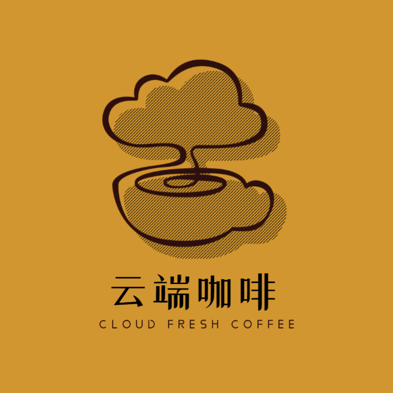 云端咖啡品牌企业形象VI线型logo