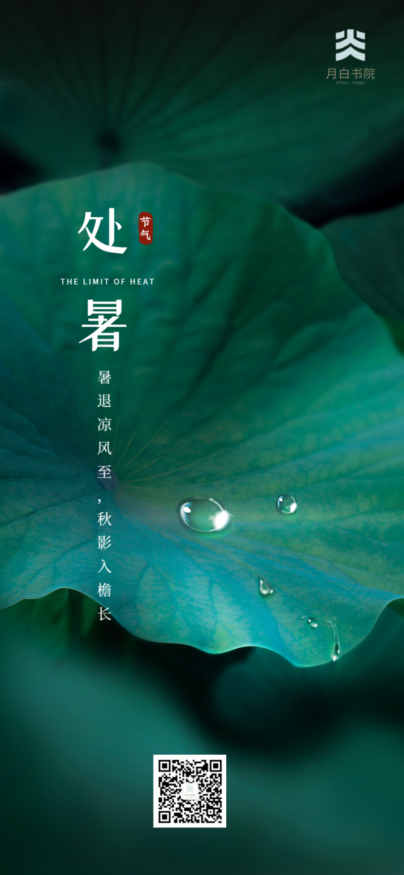 处暑，节气，祝福，日签，手机海报